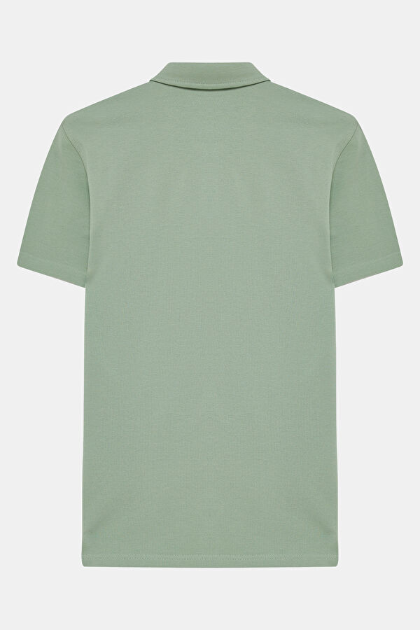 Green Polo Collar Men's T-Shirt 4