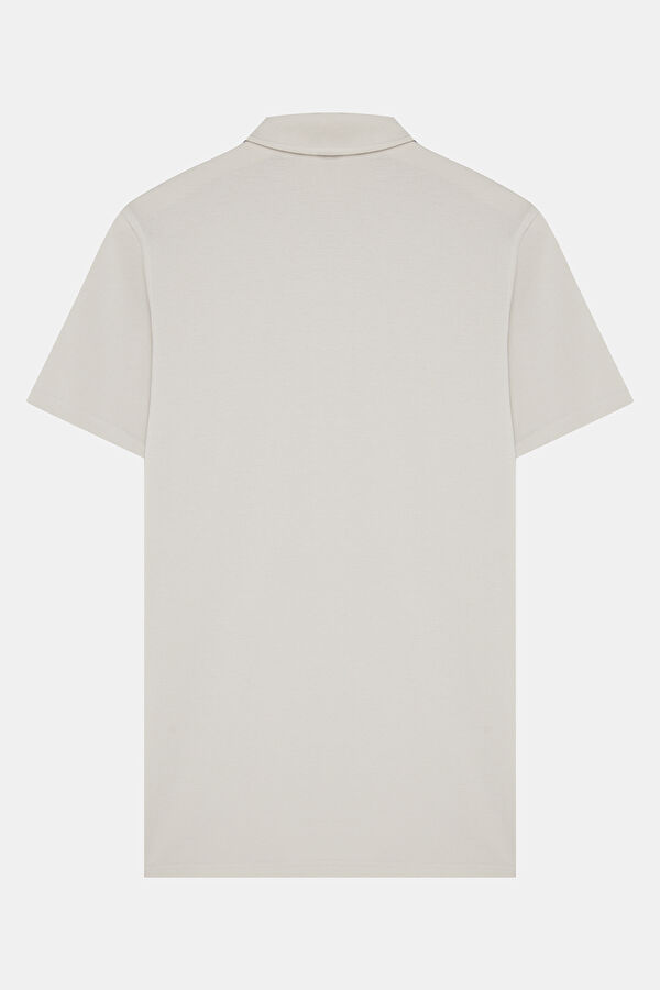 Grey Polo Collar Men's T-Shirt 2