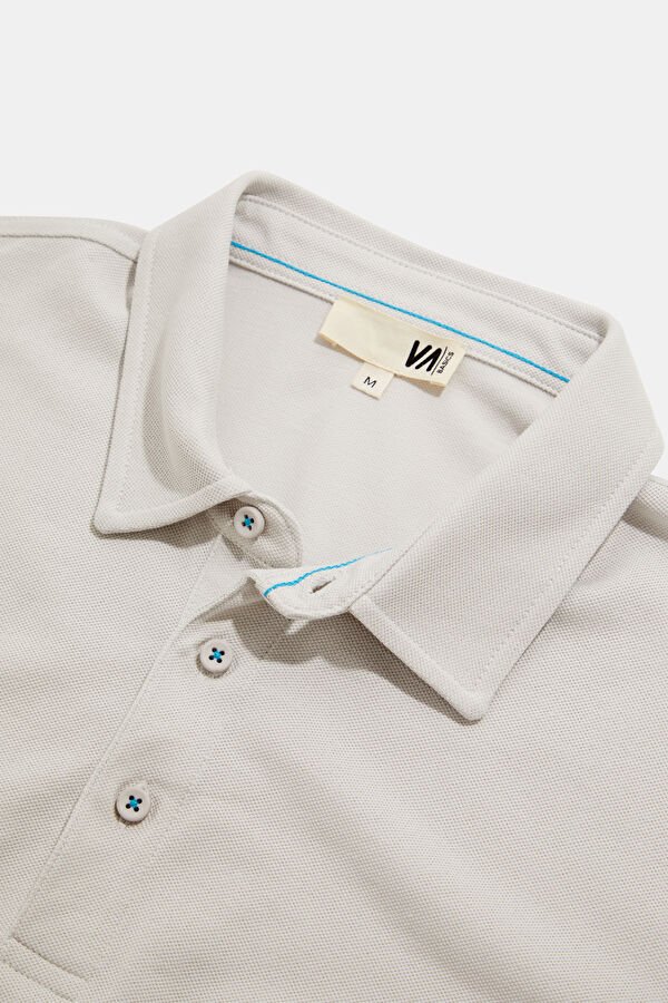 Grey Polo Collar Men's T-Shirt 3