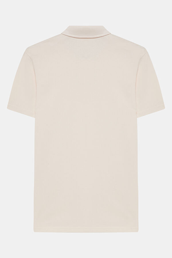 Ecru Polo Collar Men's T-Shirt 6