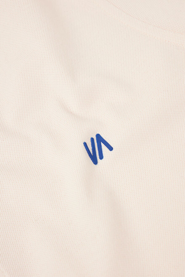 Ecru Polo Collar Men's T-Shirt 8