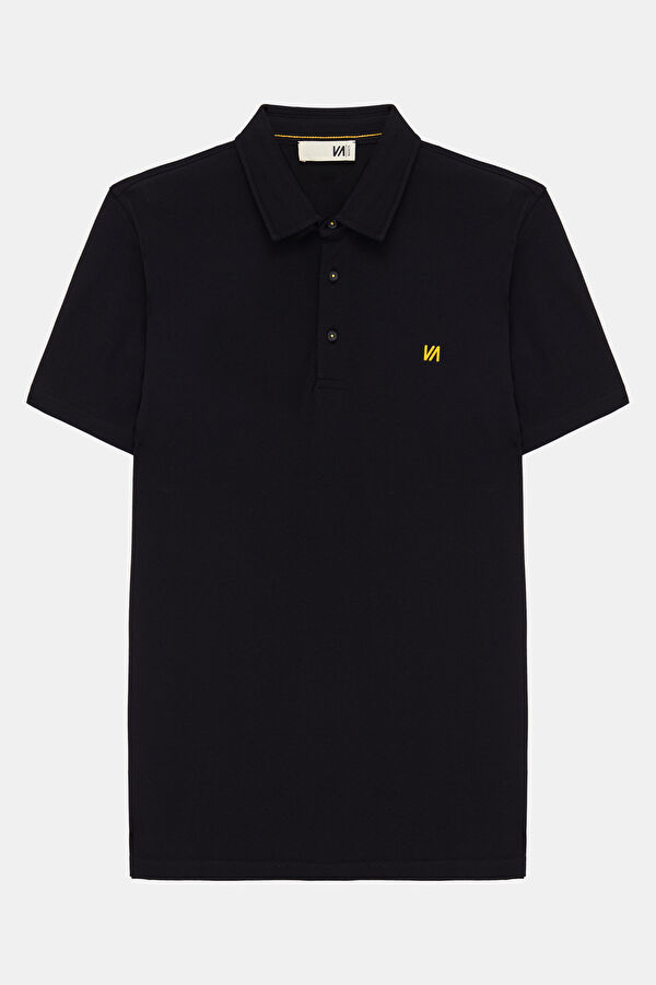 Black Polo Collar Men's T-Shirt