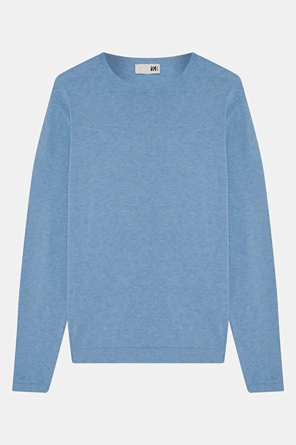 Blue Knit Men's Sweater