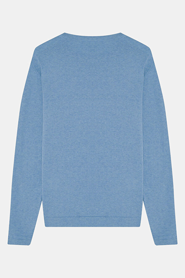 Blue Knit Men's Sweater 2