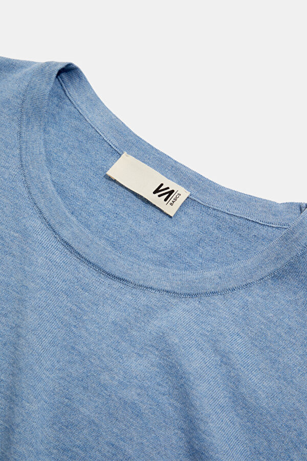 Blue Knit Men's Sweater 3