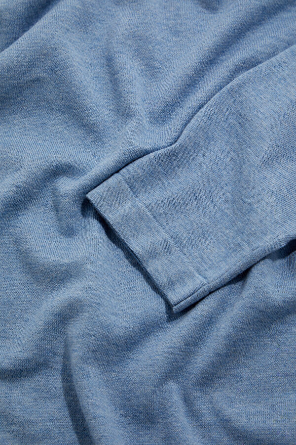 Blue Knit Men's Sweater 4