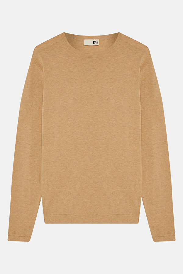 Beige Knitted Men's Sweater