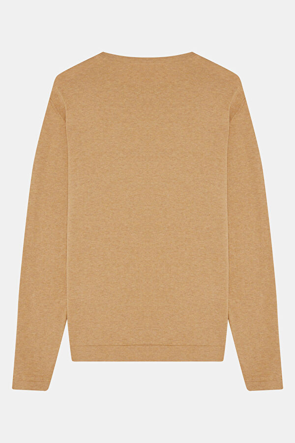 Beige Knitted Men's Sweater 2