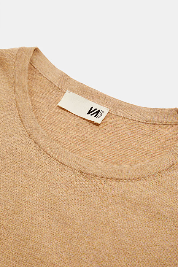 Beige Knitted Men's Sweater 3