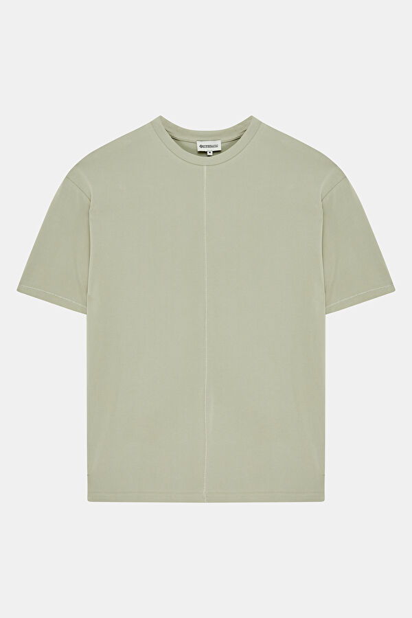 Khaki Crew Neck Men's T-Shirt