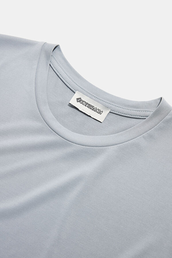 Grey Crew Neck Men's T-Shirt 5