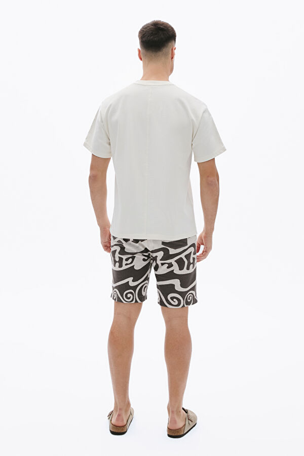 Anthracite Patterned Men's Shorts 2