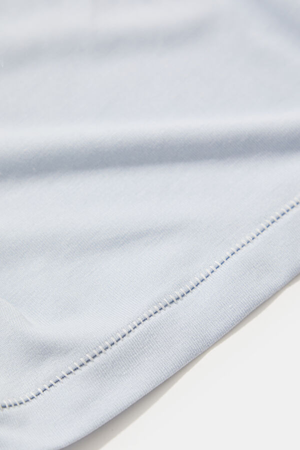 Ice Blue Crew Neck Men's T-Shirt 7