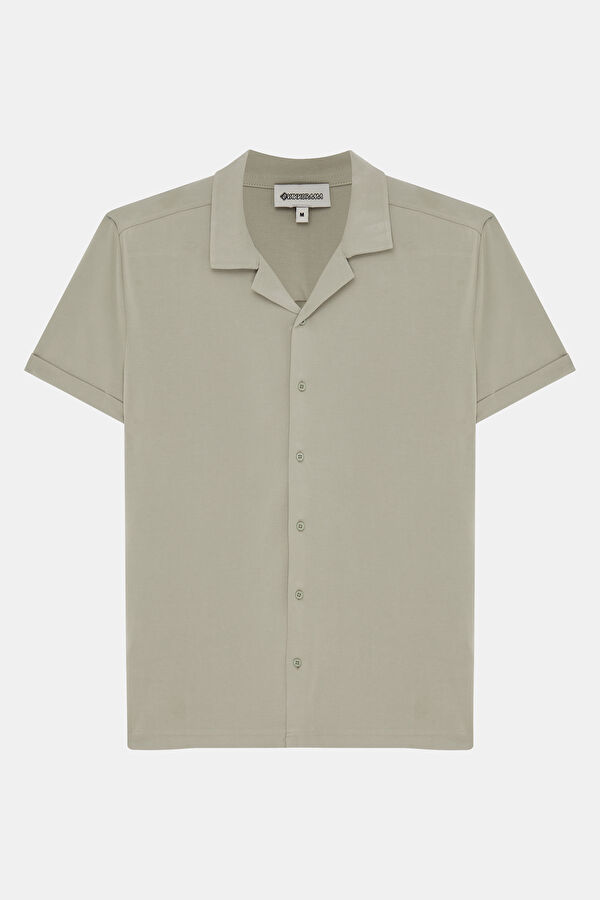 Khaki Resort Collar Shirt 3
