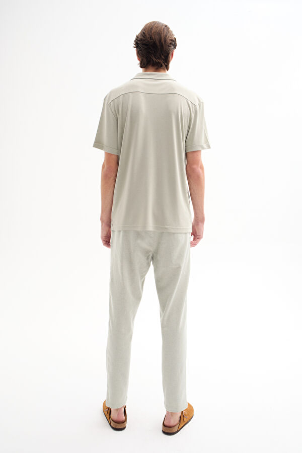 Khaki Resort Collar Shirt 2