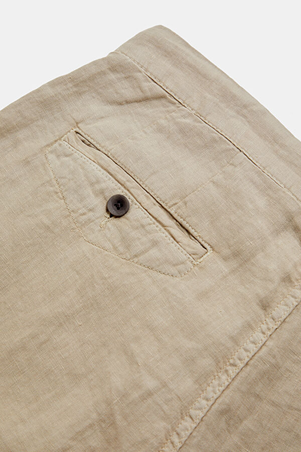 Relax Pattern Stone Leg Pipe Leg Linen Men's Trousers 6