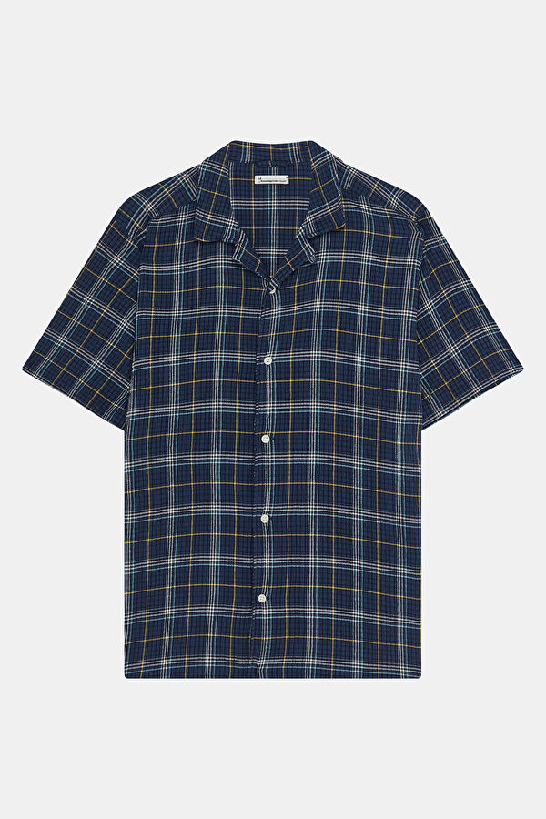 Relax Fit Navy Blue Men's Shirt