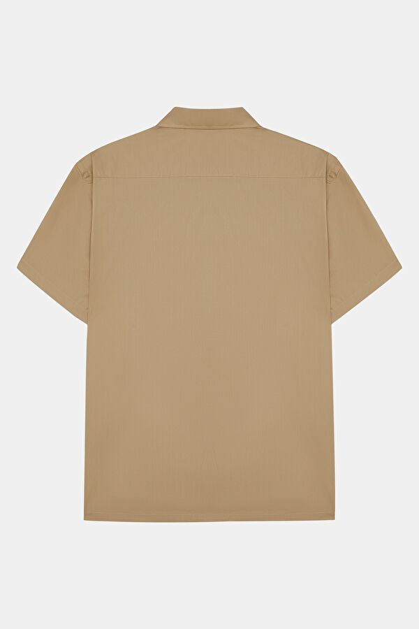 Relax Fit Beige Men's Shirt 5