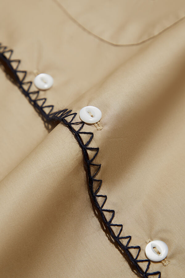Relax Fit Beige Men's Shirt 8