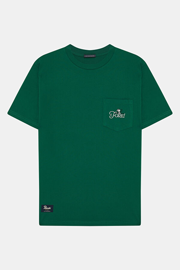 Relax Kalıp Yeşil Bisiklet Yaka Erkek Sweatshirt 4