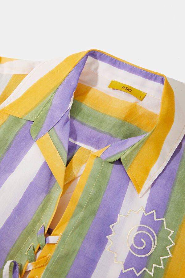 Multicolor Striped Patterned Shirt 3