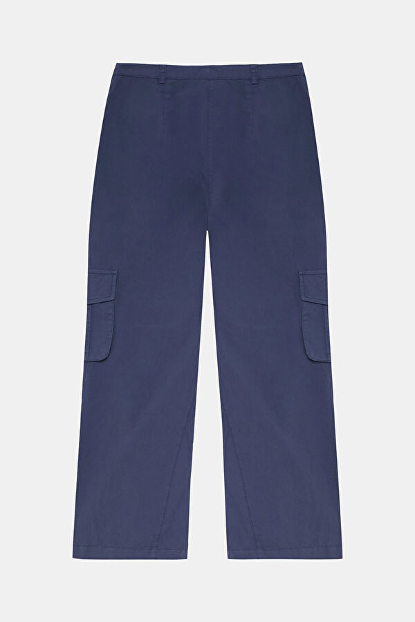 Navy Blue Straight Leg Women's Trousers 2
