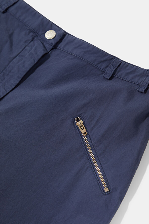 Navy Blue Straight Leg Women's Trousers 3