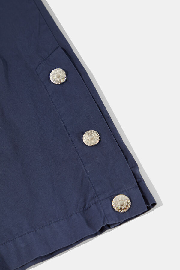 Navy Blue Straight Leg Women's Trousers 4