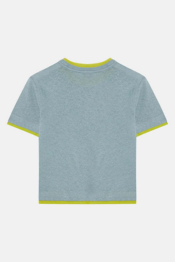 Blue Linen T-Shirt 2