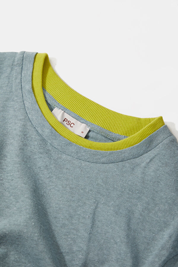 Blue Linen T-Shirt 3