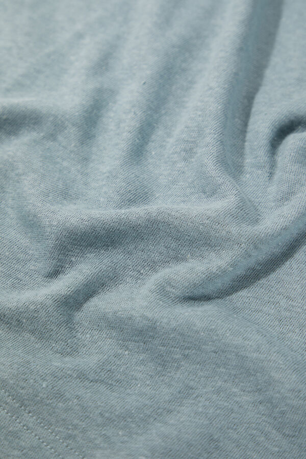 Blue Linen T-Shirt 4