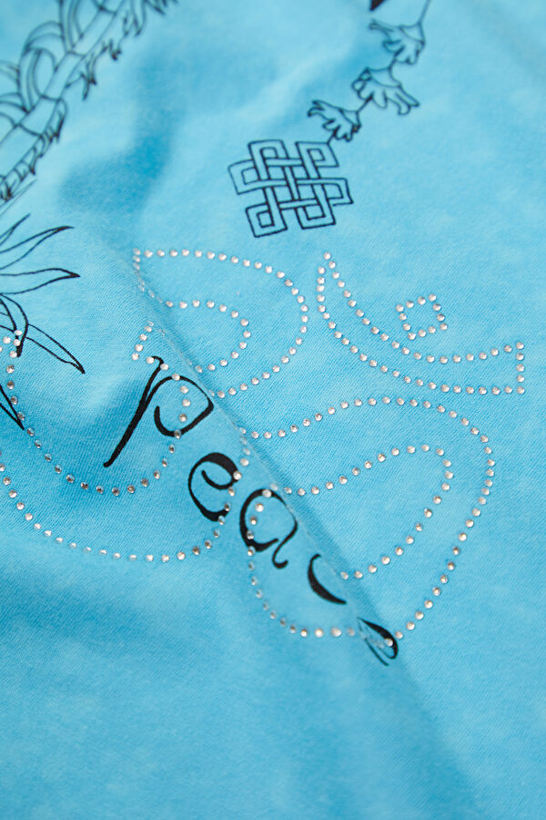Blue Printed Women's T-Shirt 5