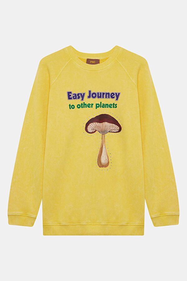 Sarı Kadın Sweatshirt