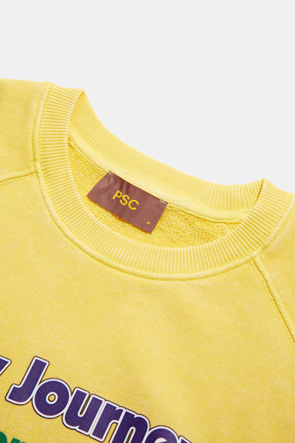Sarı Kadın Sweatshirt 3