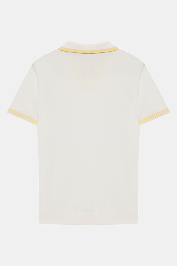 Ekru Polo Yaka Erkek T-Shirt 2