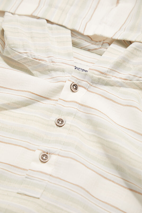 Colorful Striped Hooded Men's Shirt 5