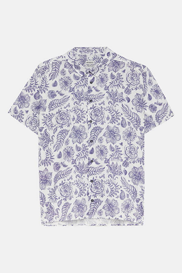 Natural Patterned Regular Men's Shirt
