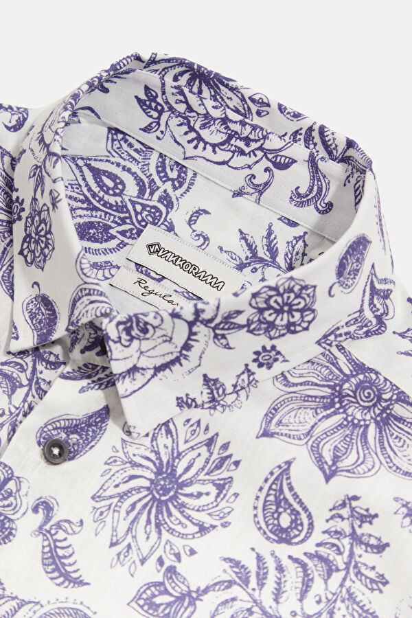 Natural Patterned Regular Men's Shirt 3