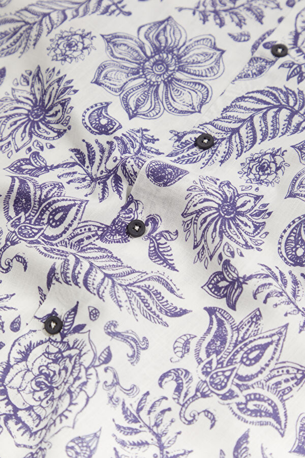 Natural Patterned Regular Men's Shirt 4
