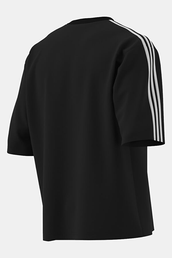 Oversize Siyah Bisiklet Yaka T-Shirt 4