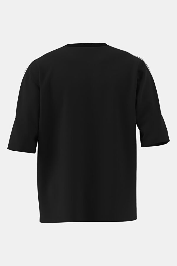 Oversize Siyah Bisiklet Yaka T-Shirt 5