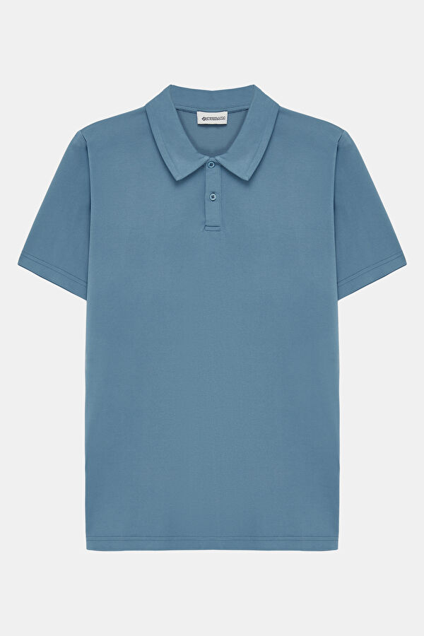 Indigo Polo Neck Men's T-Shirt