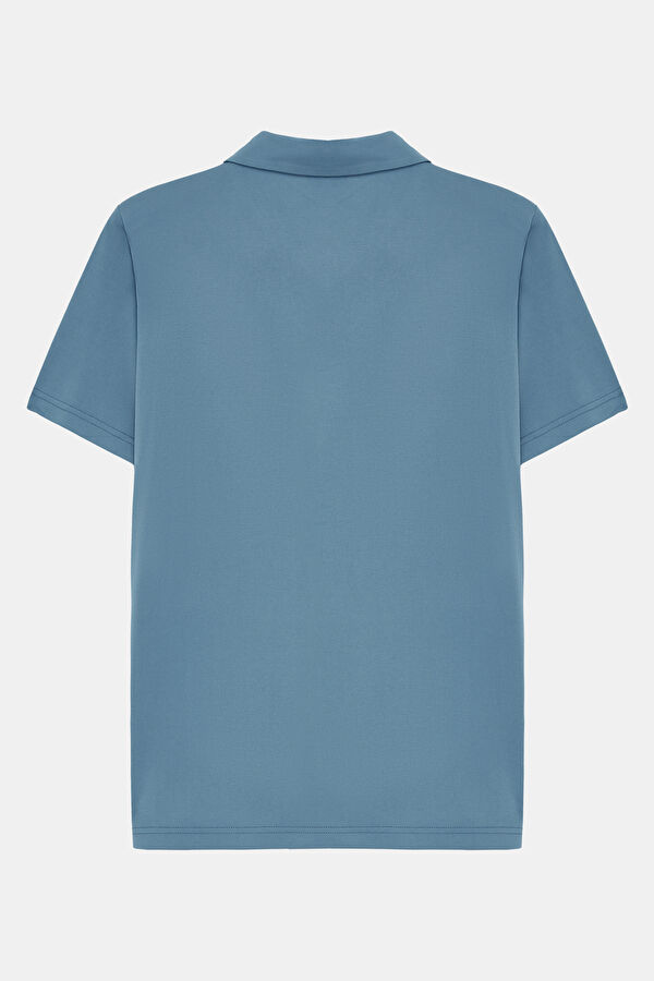 Indigo Polo Neck Men's T-Shirt 2