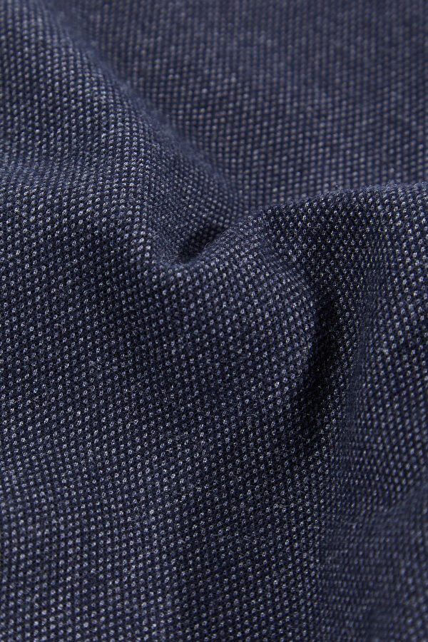 Navy Blue Slim-Fit Men's Trousers 4