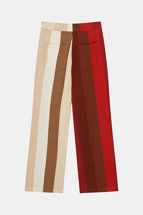 Relax Pattern Orange Wide Leg Pants 2