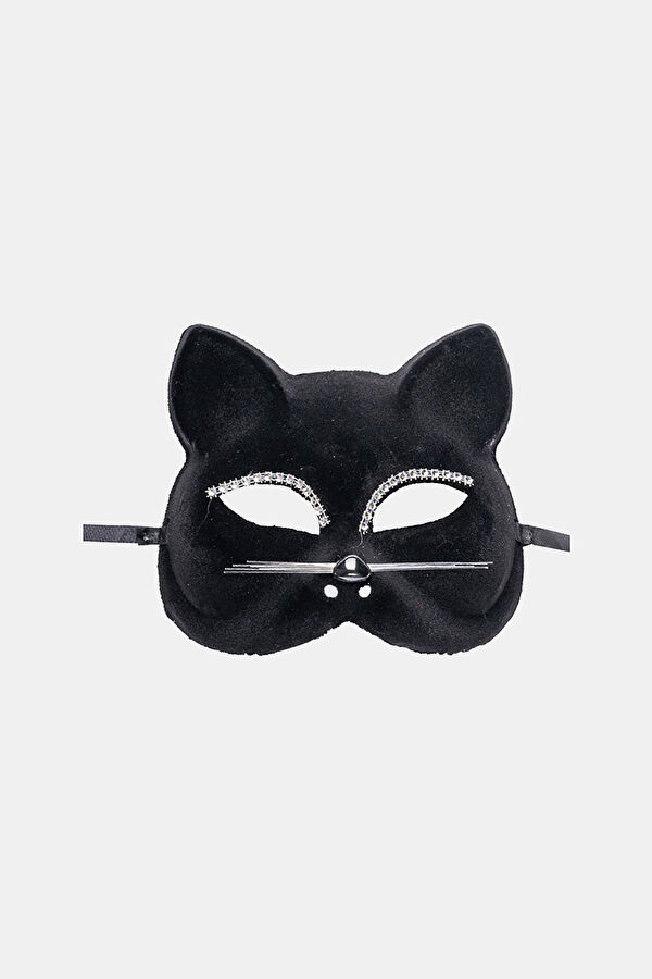 Stresli Kadife Ve Plastik Kedi Maskesi 2
