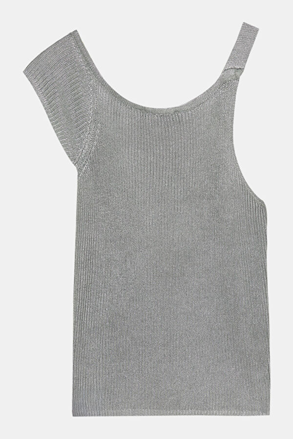 Silver Strapped Women's Blouse 2