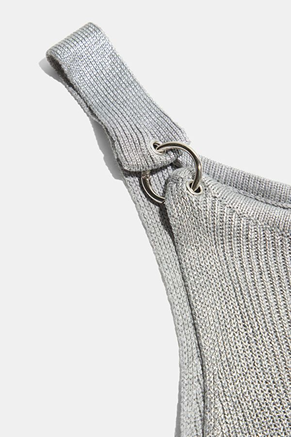 Silver Strapped Women's Blouse 3