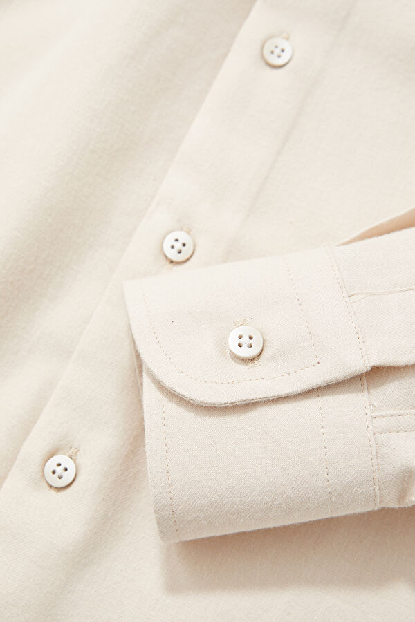 Beige Regular Men's Shirt 4