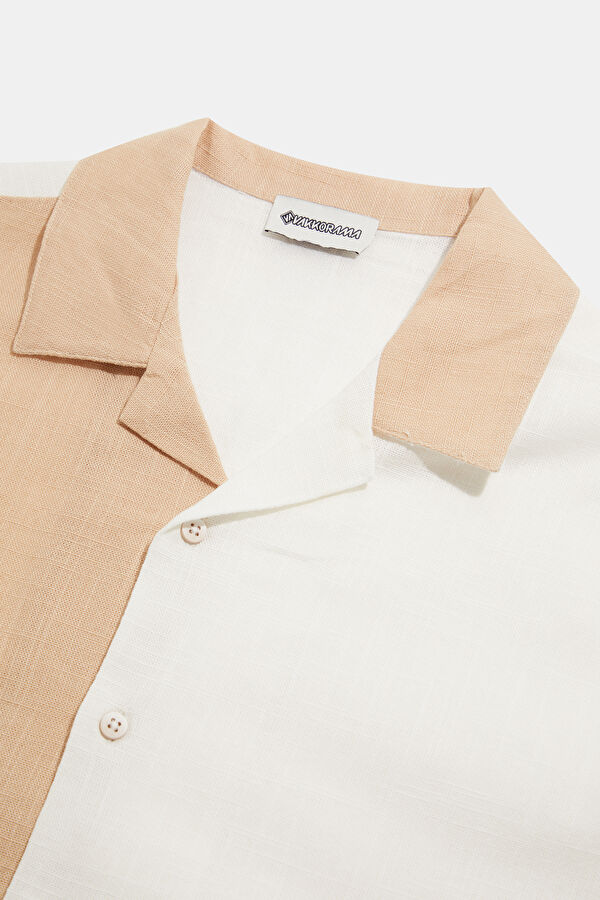 Ecru Embroidered Men's Shirt 3